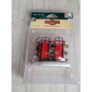 Coventry Cove sleds at rest 2004‎ Lemax Village accessory Xmas